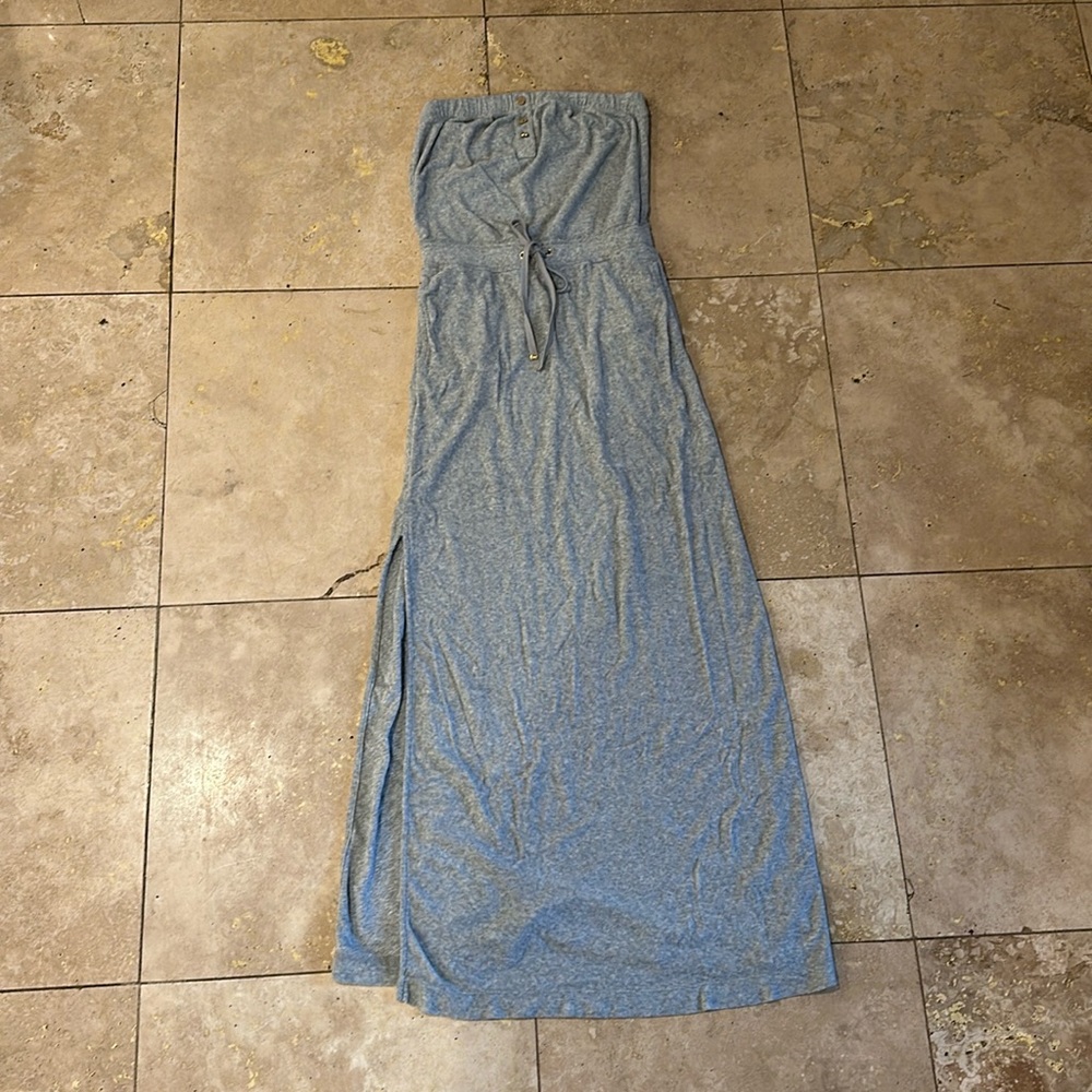 Juicy Couture Grey terry cloth strapless romper dress Size Medium
